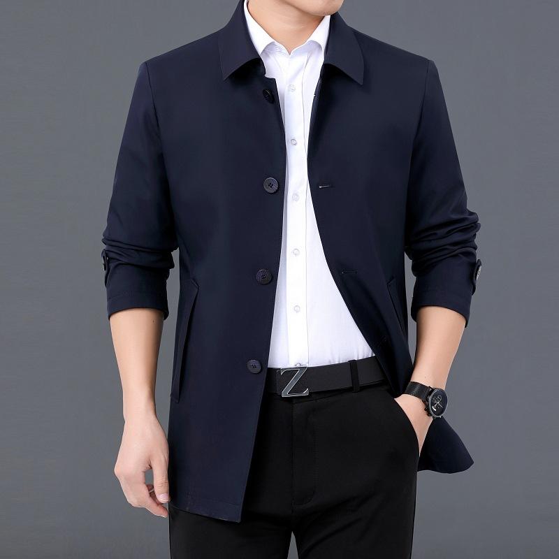 Ветровка из шелка Mulberry для мужчин и женщин, одежда для пап, повседневная куртка на тонких пуговицах среднего и пожилого возраста