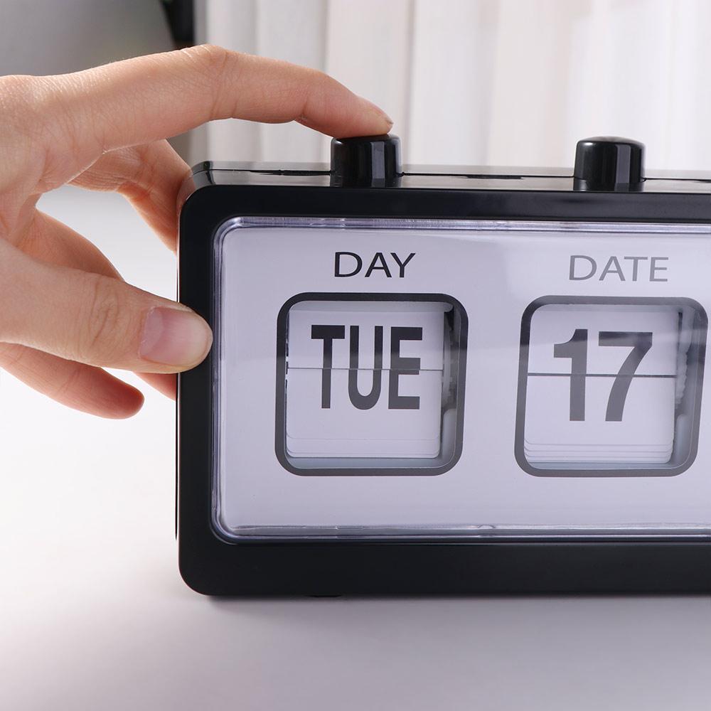 Винтажный механический будильник Электронные настольные часы Ручной календарь с перекидными страницами Школа