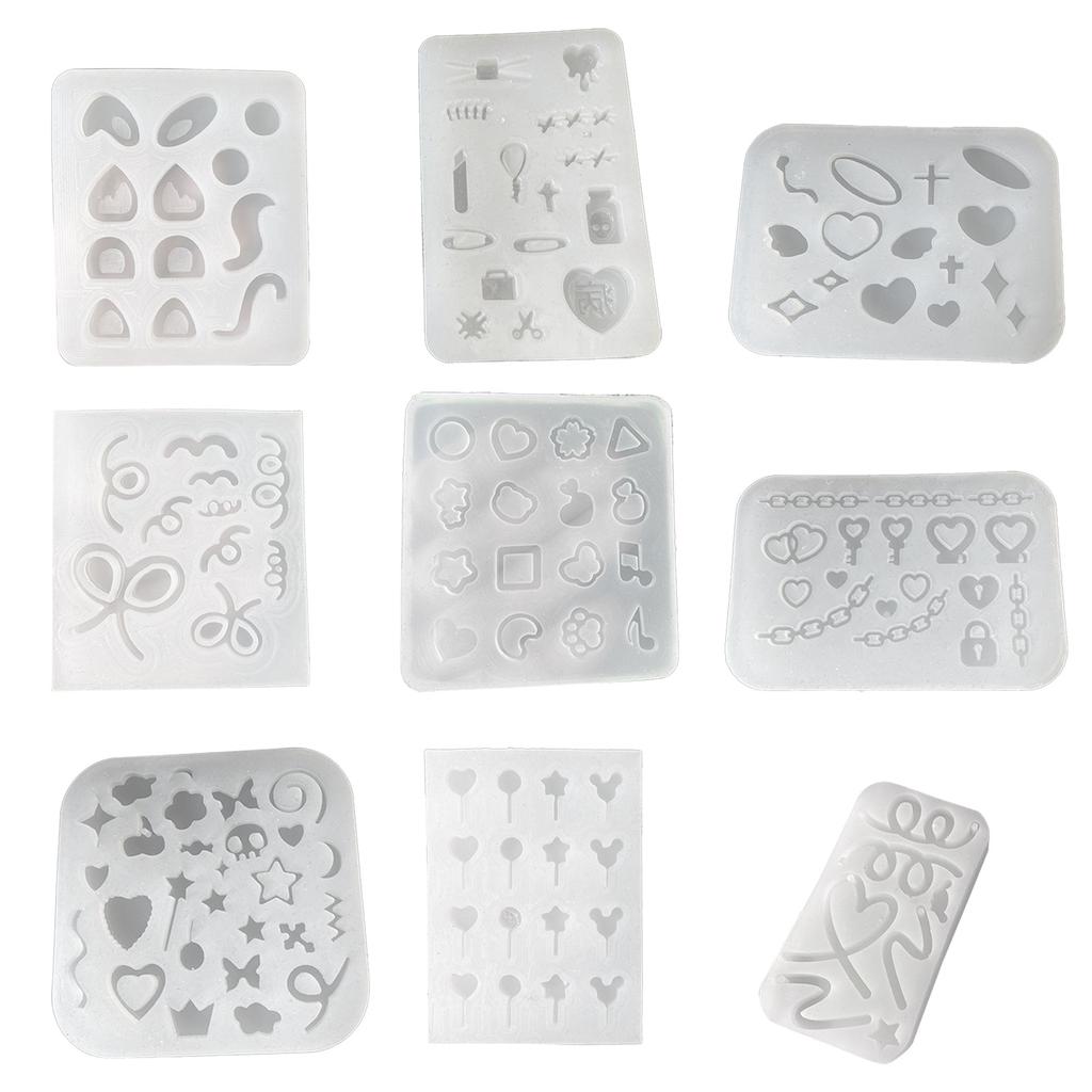 Bowknot Shaped Silicone Mold for DIYs Crystal Resin Keychain Pendant Mold Love Heart Ornament Jewelry Epoxy Crafting