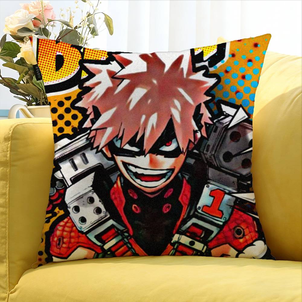 bakugo AAnime KKatsuki World Various Sizes Square Pillow Case For Car Home Bedchamber Decor