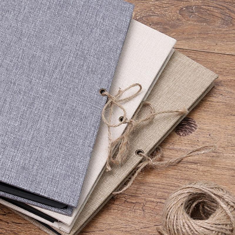 Linen Cover DIY Photo Album 30 Page Scrapbooks for Family Wedding and Gift top sale