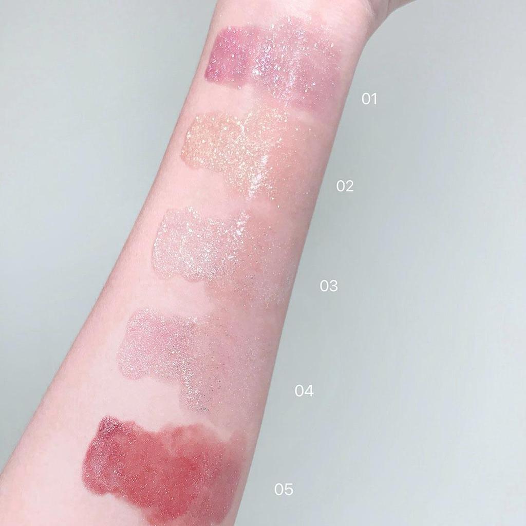 Блеск для губ Cappuvini Water-Glow Bling: Жемчужное Сияние, Увлажненные Пухлые Губы, Осветляющее Покрытие.