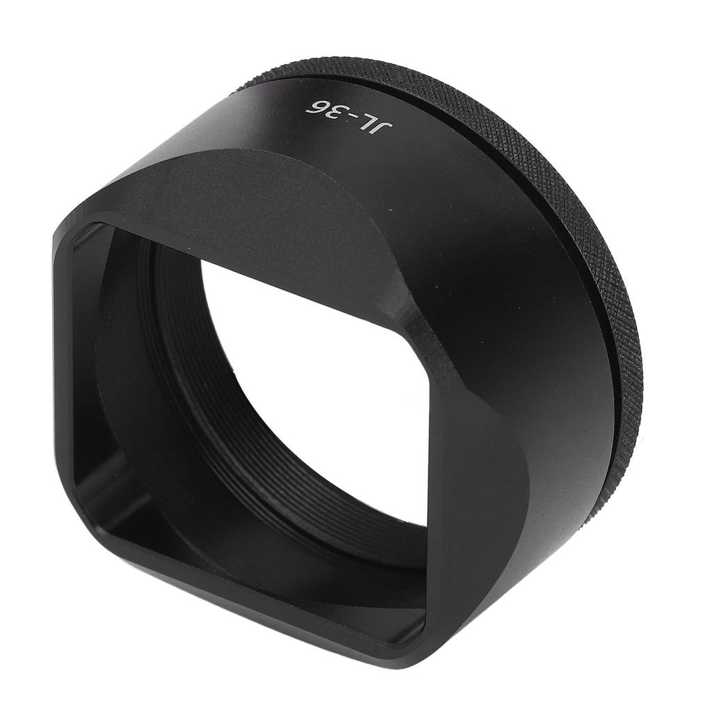Aluminum Alloy Square Lens Hood Camera Lens Shade for X100VI X100V Camera External Filter Compatibility Black