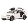 Tesla Model X 1:Металлическая модель машинки с инерционным механизмом, масштаб 1:24 - Белая (Премиальная модель внедорожника из сплава)