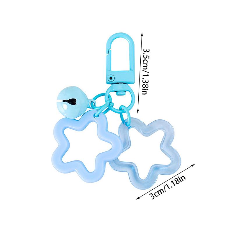 1 шт. пятиконечная звезда колокольчик кулон брелок конфетный цвет сумка брелок ювелирные изделия для женщин девушка автомобиль подвесной брелок брелок