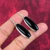 Серьги из цельного серебра 925 пробы с черным ониксом, серьги из драгоценных камней ручной работы на День памяти