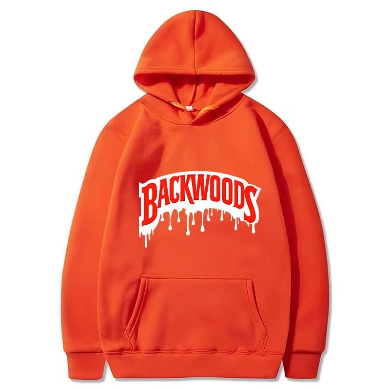 Стильные худи Backwoods для мужчин, модные свитшоты с графическим принтом букв, повседневные и крутые худи в стиле Харадзюку для женщин, пуловеры с капюшоном