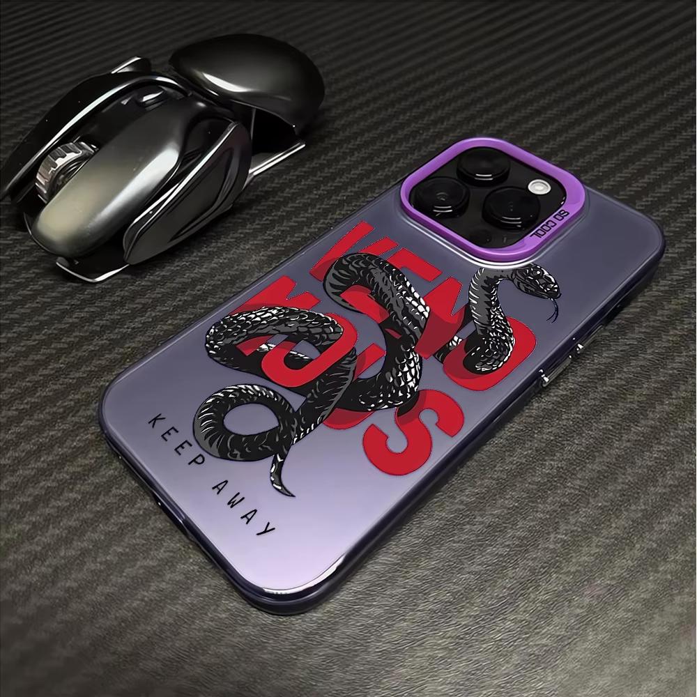 Ядовитый чехол для телефона с узором «Змеиная кожа» для Samsung Galaxy S26 S25 Ultra S24 S23 FE S22 S21 Plus A56 A55 A54 A53 A15 Жесткий матовый чехол