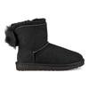 UGG Fluff Bow Mini Fleece Lined Black Women's (Unisex) Snow Boots 1094967 BLK