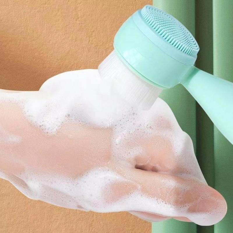 3D двойная силиконовая очищающая щетка для лица ручная массажная щетка для лица мягкая щетина отшелушивающая двусторонняя щетка для умывания лица