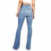 Women Fashion Vintage Juniors Bell Bottom Pants High Waist Fitted Denim Jeans Pencil Pants