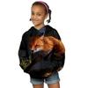 Girls' 3D Animal Fox Hoodie Long Sleeve 3D Print Fall Winter Fashion Streetwear Adorable Polyester Kids 3-13 Years Outdoor Daily Indoor Regular Fit