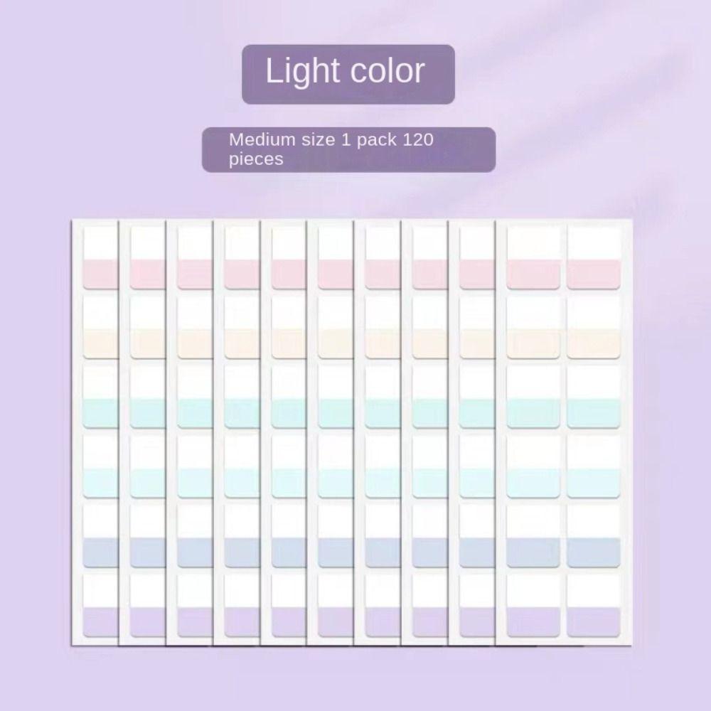Transparent Sticky Index Tabs Colorful Light Color Index Notes Writable File Tabs Notebook