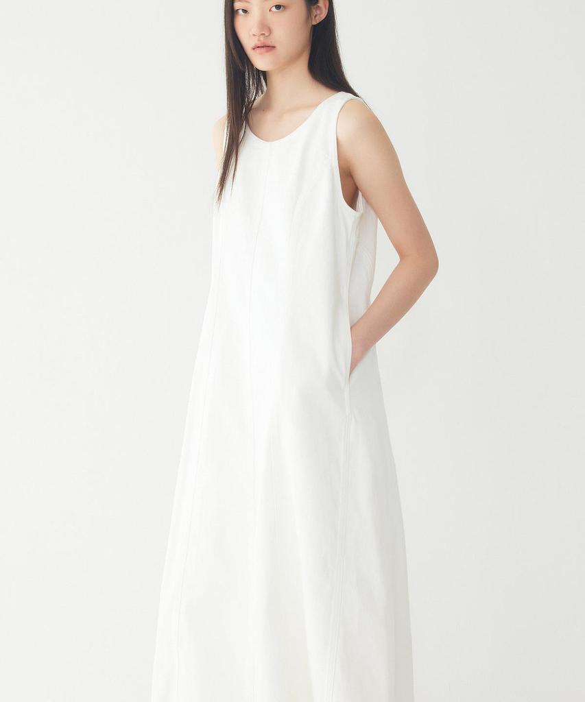 STUDIO TOMBOY Denim Slim Sleeveless Dress_White 9106241203
