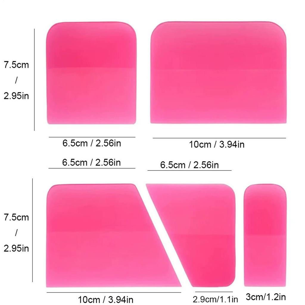 Набор инструментов для оклейки автомобиля пленкой Инструменты для тонировки стекол Скребок для установки автопленки 5 шт. Скребок для детализации автопленки Автоаксессуары