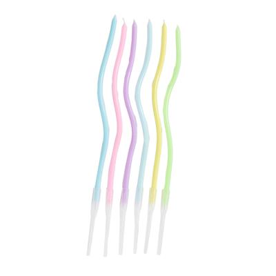 Спиральные свечи для торта, свечи для вечеринок на день рождения и украшения торта, свечи для дня рождения ребенка, изогнутые свечи для торта