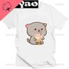 Lovely Bubu Is Throwing Flip-flops At Dudu Since He Teases Bubu T Shirt Bear Tshirt Kawaii Unisex Clothes Unisex Tops Graphic Shirt Unisex