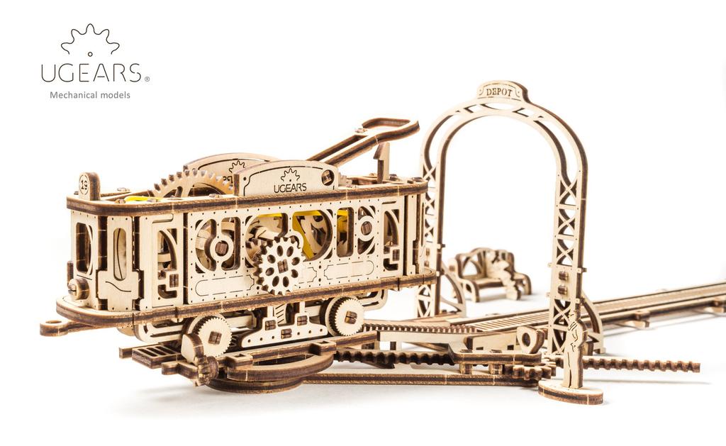 UGEARS Трамвай 70028 Деревянная Игрушка 3D-Пазл Линия;