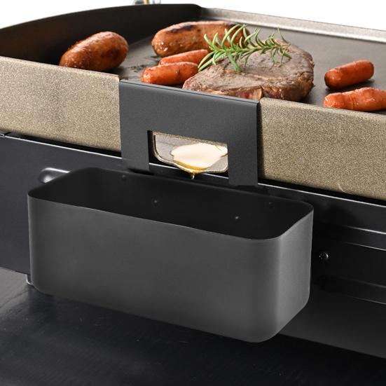 Grill Grease Catcher Tray for Blackstone Premium Steel Drip Cup for 17 22 28 36-inch Griddles Easy Clean Install Rust-Resistant BBQ Grease Cup