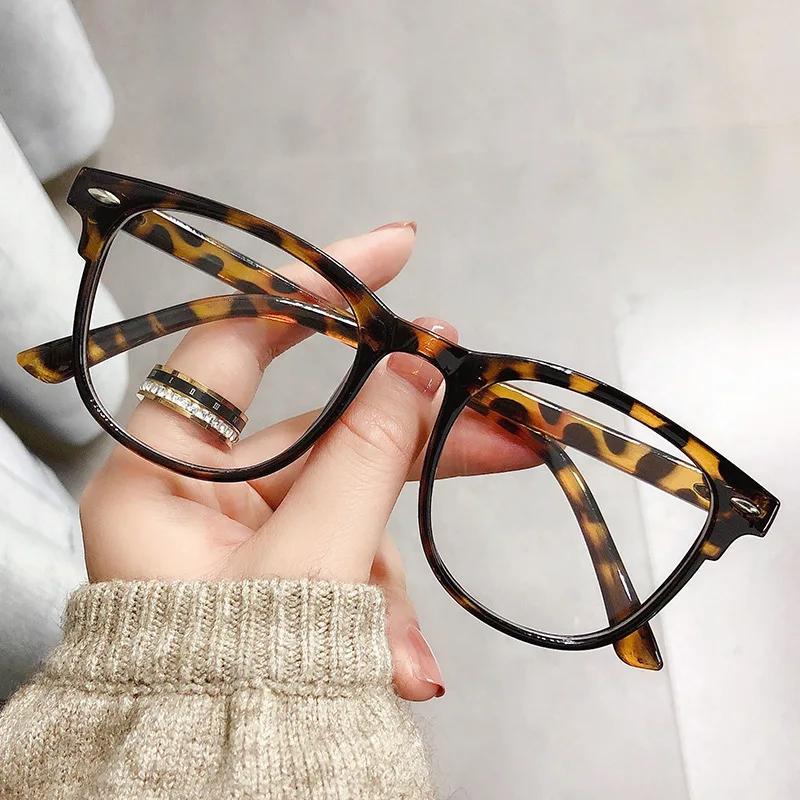 Trendy Korean Large Myopia Finished Glasses Personalized Men Women Glasses Ultra Light Anti Blue Light Near Sight Glasses