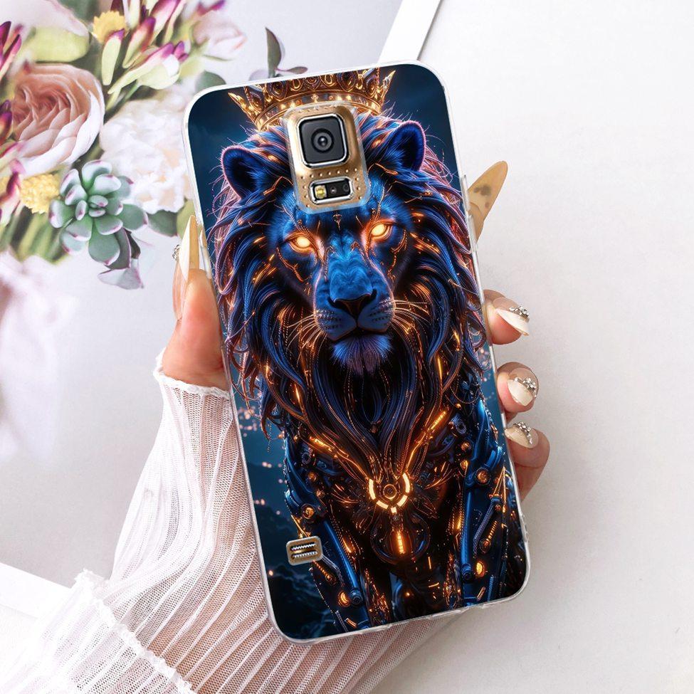Transparent For Samsung S5 Case Fashion Butterfly Cute Cat Funny Painted Cover For Samsung Galaxy S5 SM-G900F SM-G900M Casing