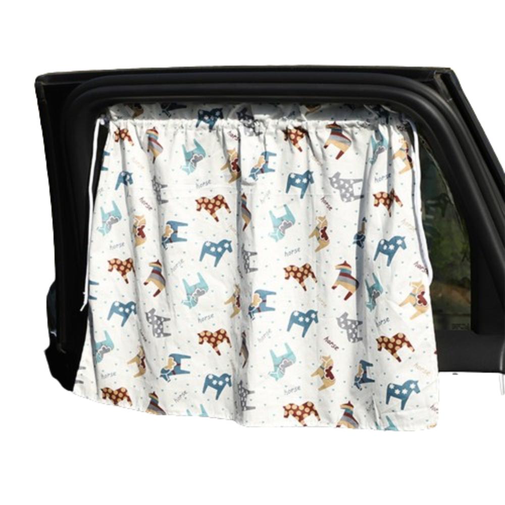 Cute Cartoon Sunshade Curtain Suction Cup Car Window Cover Creative Car Curtains Side Window