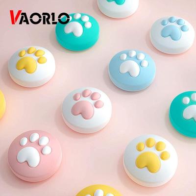 VAORLO Крышка для большого пальца с кошачьим когтем, джойстик JoyCon, силиконовый защитный чехол, чехол для джойстика контроллера, коробка для аксессуаров для переключателей Nintendo