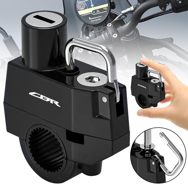 Motorcycle Helmet Lock Anti-theft Security Metal Lock For Honda CBR 125R 954 600 650F 650R 1100XX 1000F CBR 600RR 1000RR VF7