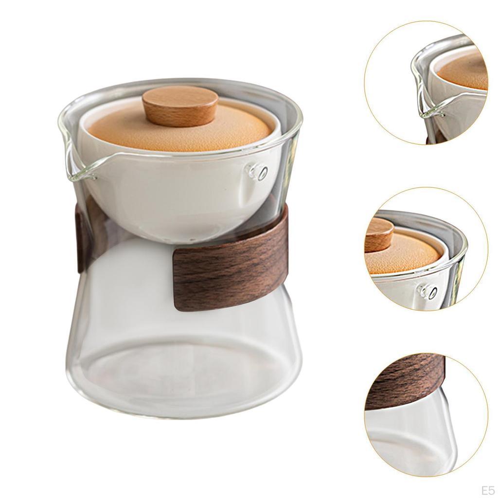 Стеклянный чайник Цветущий и рассыпной лист столовая посуда съемный портативный чайник Гун-фу