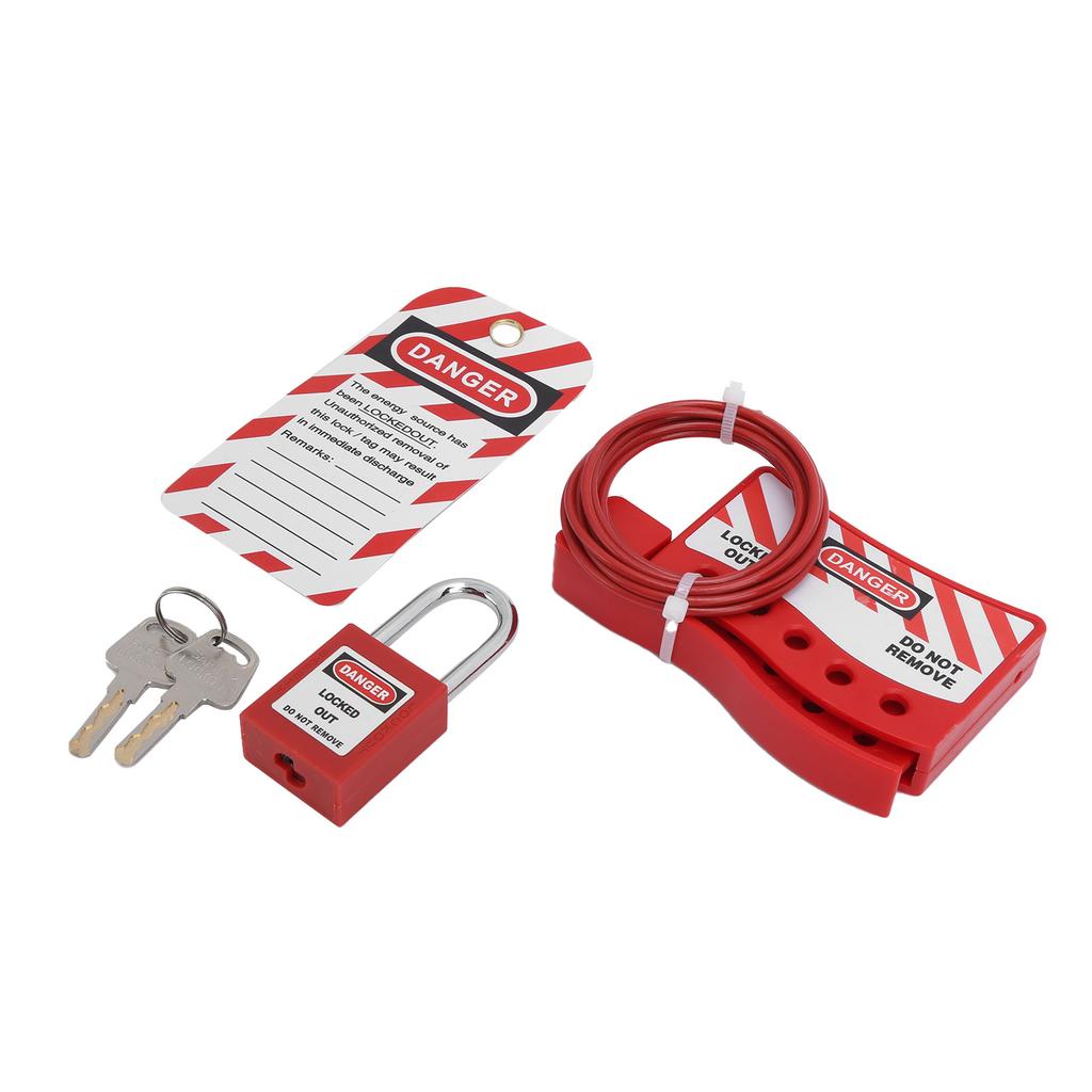 Security Cable Lock Engineering Lockout Locking Device Waterproof Durable for Fix Mechanical