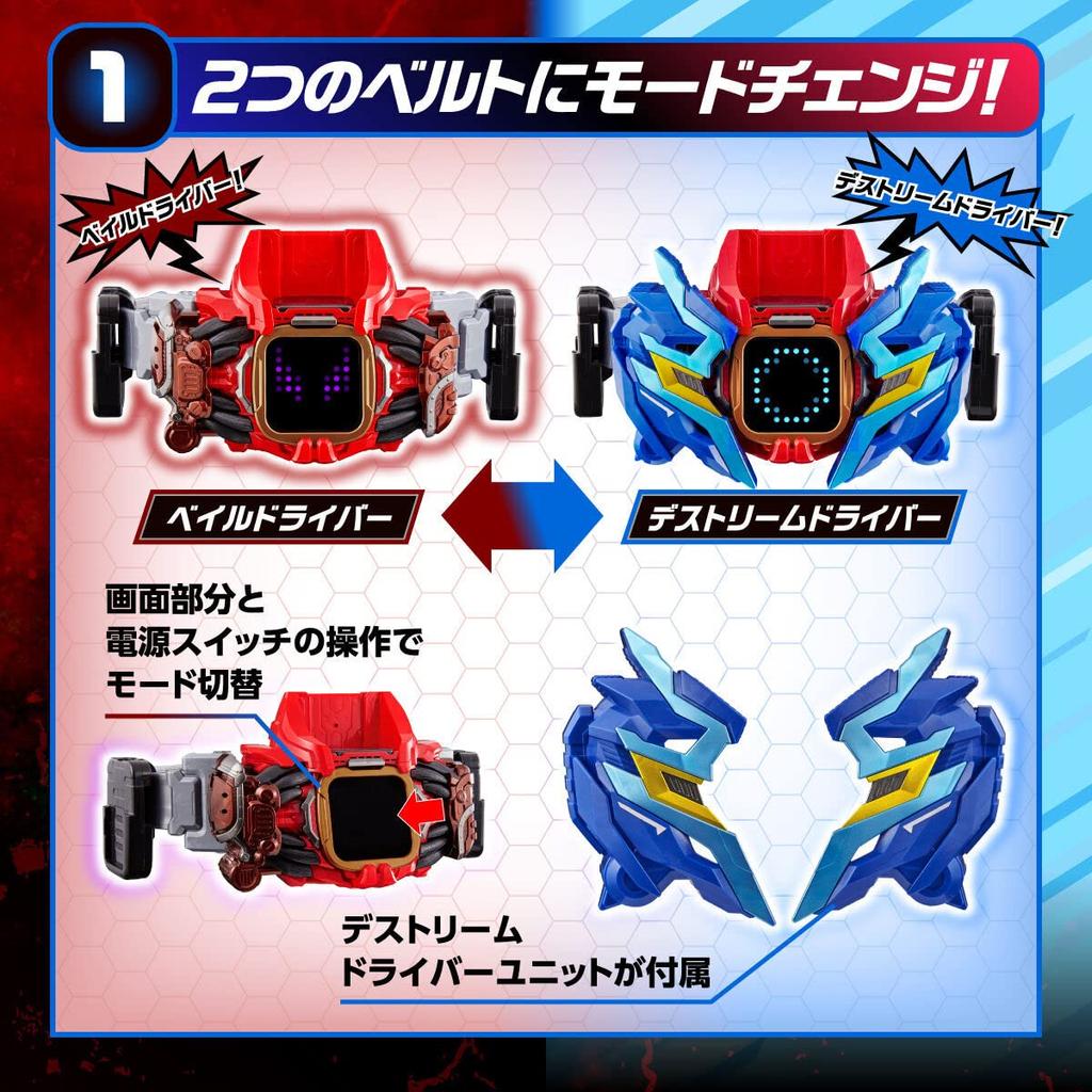 Bandai Kamen Rider Revise Transformation Belt DX Veil Driver Destream Driver Unit &