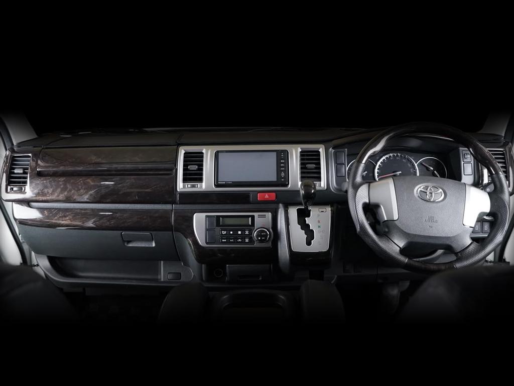 Dark Prime Interior 13 Black Mahogany Wood Grain for Toyota Hiace 200 Series Standard Panel, Panels, (4th, 5th, 6th, 7th, 8th, S-GL, Body)