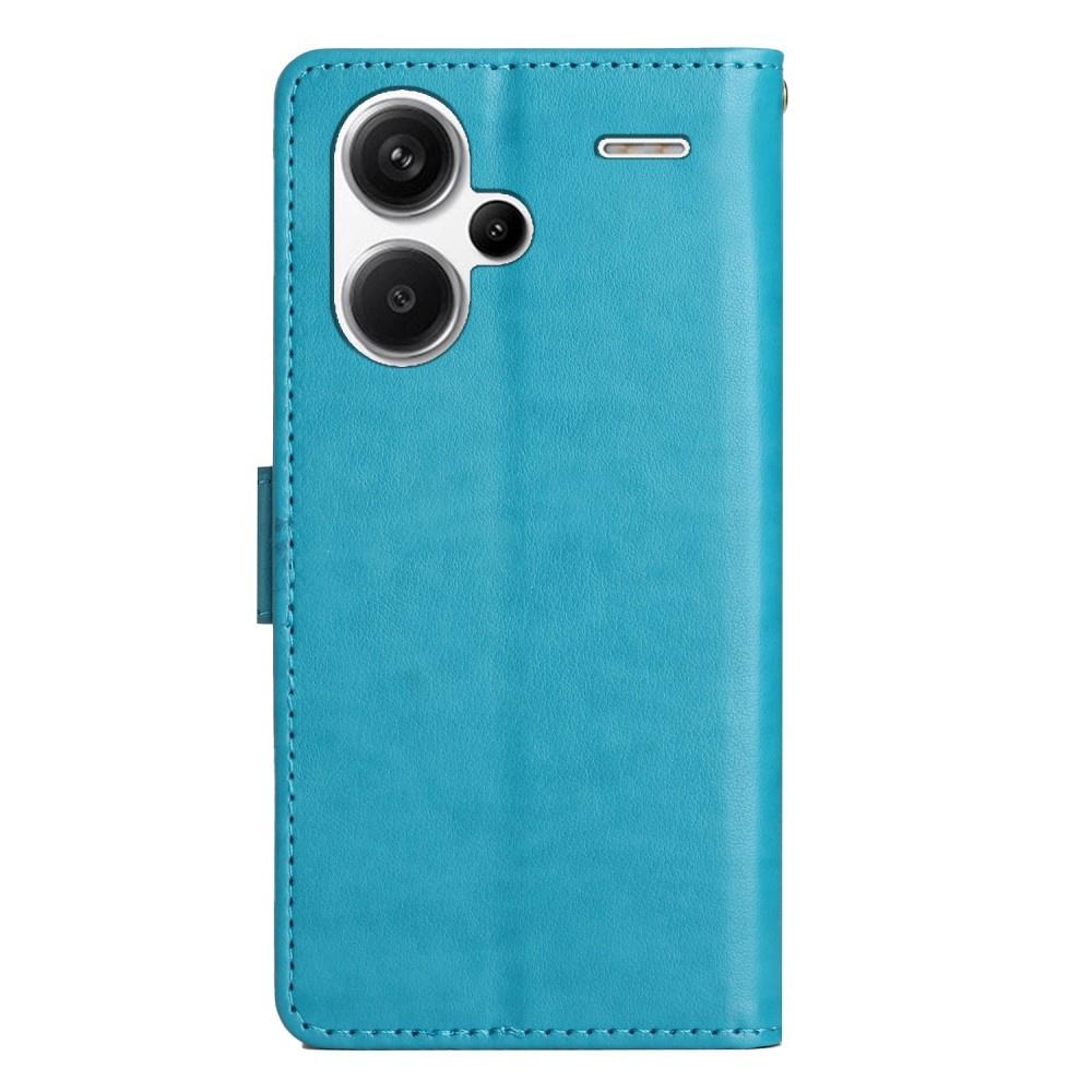 Flip case for Xiaomi Redmi Note 13 Pro+, Butterfly, blue