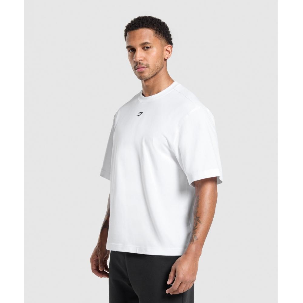 Gymshark Футболка свободного кроя Rest Day Essentials белая A2b5s Wb57