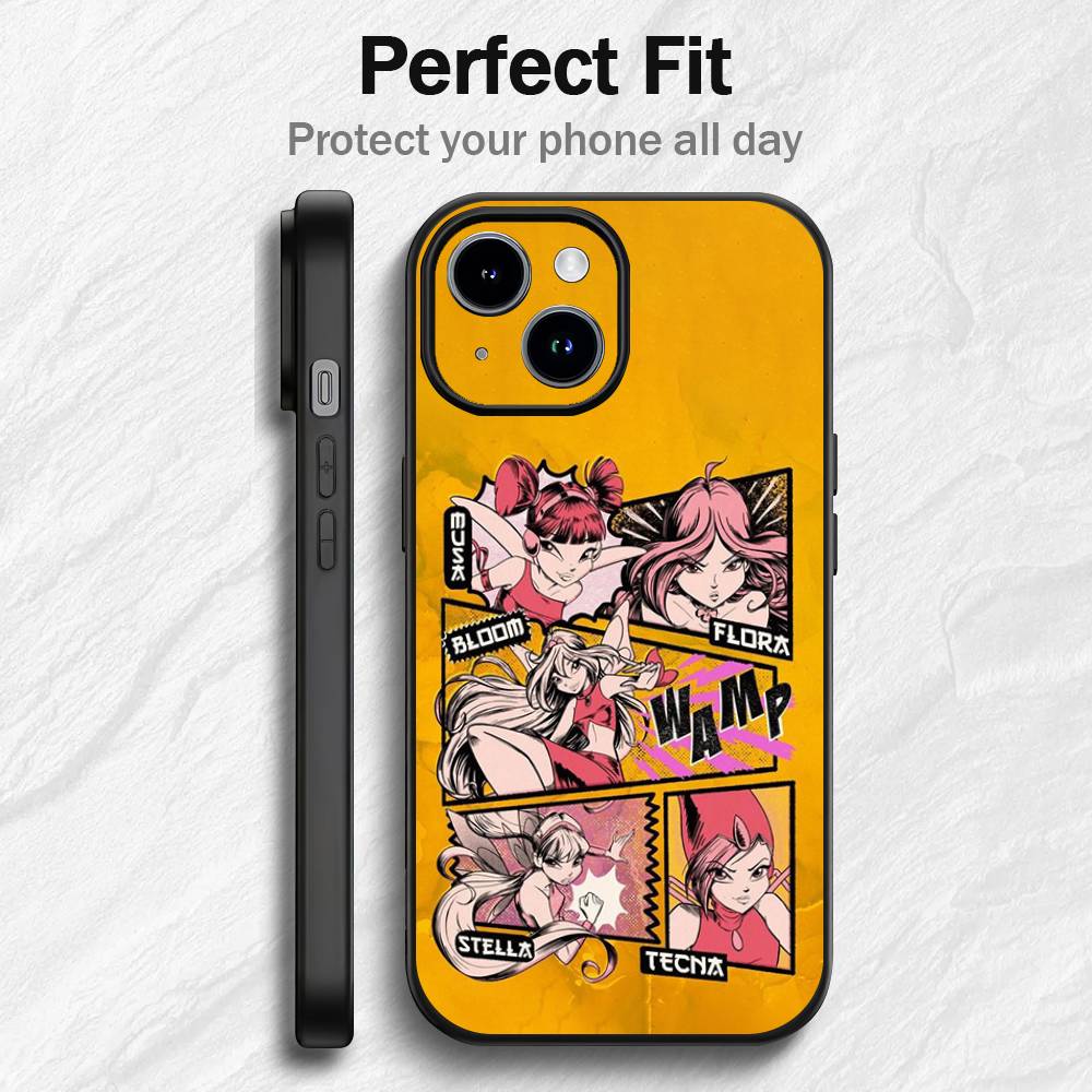 Чехол для телефона Girl W-Winx Clubs аниме Для iPhone 17 16 15 14 13 12 PRO MAX PLUS Mini TPU Мягкий, приятный для кожи чехол