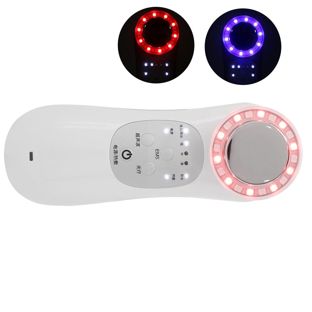 Red Blue Light Therapy Beauty Machine EMS 42   Celsius   Face Cleaning Skin Rejuvenation DeviceWhite