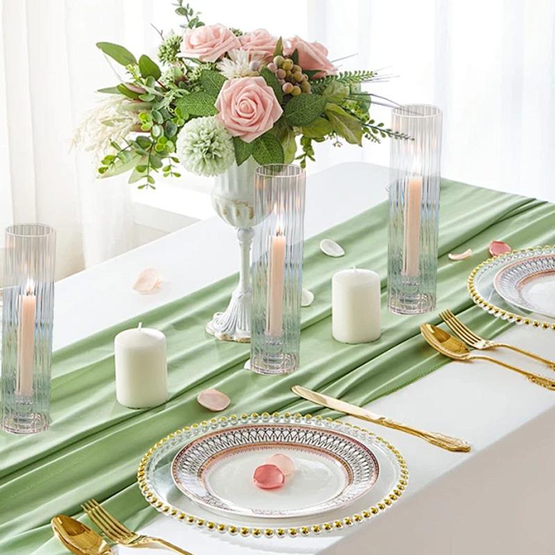 2 шт./набор подсвечников с крышками цилиндра стеклянный цилиндр в форме урагана прозрачный званый ужин вечеринка свадебные украшения