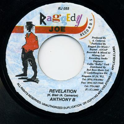 7-дюймовая пластинка ANTHONY B - Revelation NONE Raggedy Joe Rec Ямайский Регги, Ска и Даб Б/У