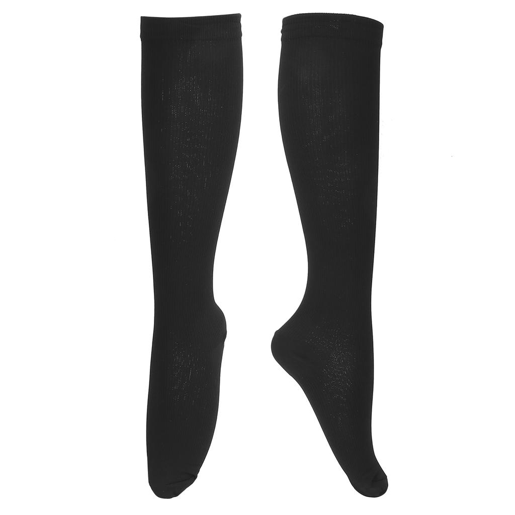 Компрессионные носки эластичные мягкие дышащие беговые спортивные носки для мужчин и женщин черные