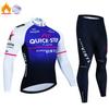 QUICK STEP Теплый зимний термофлисовый комплект веломайки для мужчин для езды на открытом воздухе на горном велосипеде Ropa Ciclismo Bib Pants Set Велосипедная одежда