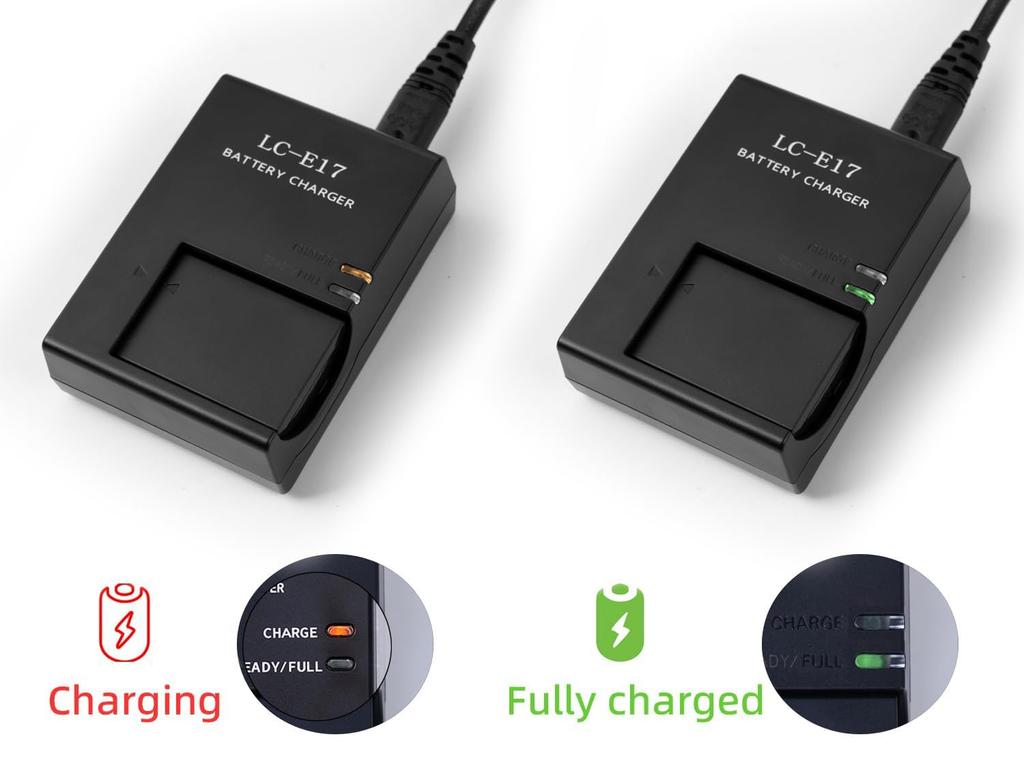 VECASDEN Quick Charger Compatible with Including Canon EOS Rebel and X8i Digital SLR Cameras LC-E17 LP-E17 Cameras, T7i, T6i, T6s, SL3, SL2, 9000D,