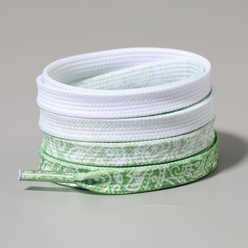 Cashew Flower Shoelaces for Sneakers Quality Fabric Gradient Shoe Laces Trendy 0.8cm Flat Laces for Shoes 120/140/160CM