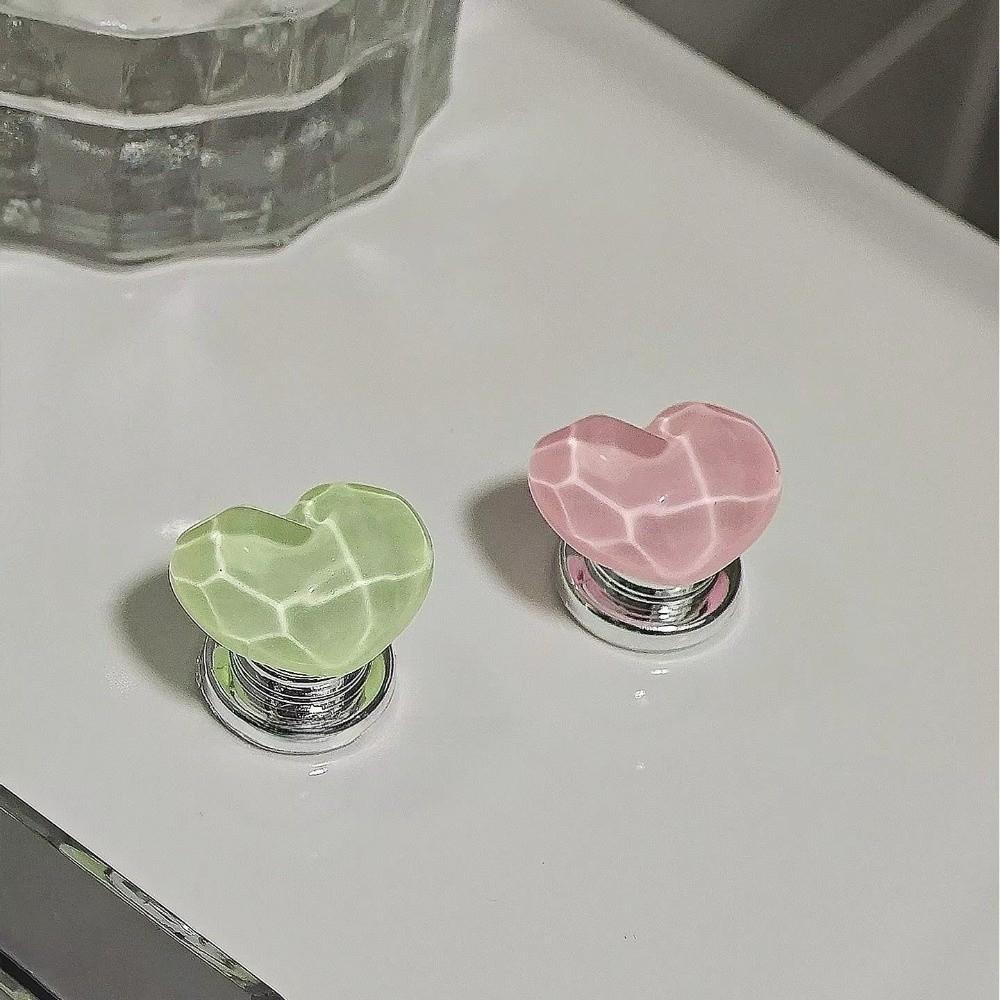 2pcs Heart Shaped Bathroom Water Tank Buttons Nail Protector Toilet Pusher Water Tank