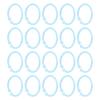 20pcs Plastic Rings Transparent Flexible Loose Leaf Book Binder Rings for School Home Office Cards Document NotebookBlue