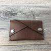 Japan Steel Blade Stitchless Two Slot Card Bag Wallet with Snaps DIY leather Template punch tool knife mould Leathercraft