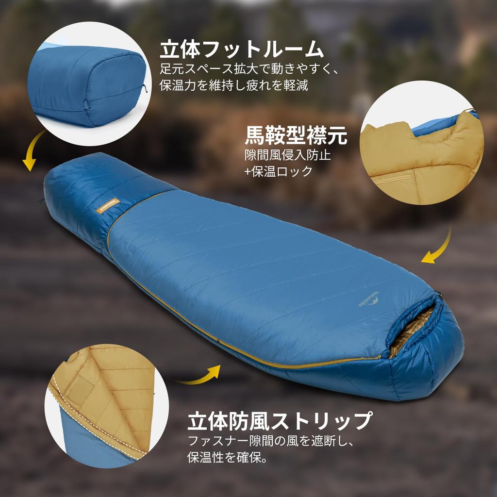 Официальный спальный мешок-кокон Naturehike для кемпинга на открытом воздухе, зимний спальный мешок с открывающейся секцией для ног, аварийный, включает сумку для хранения - Отделение,