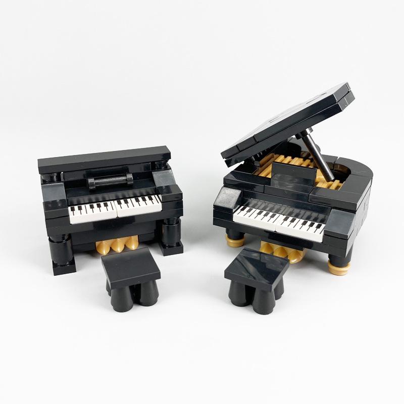 Музыкальная мини-сцена MOC Креативный набор строительных блоков для сборки Вертикальный треугольный рояль Набор DIY Кирпичики Игрушки для детей Рождественские подарки