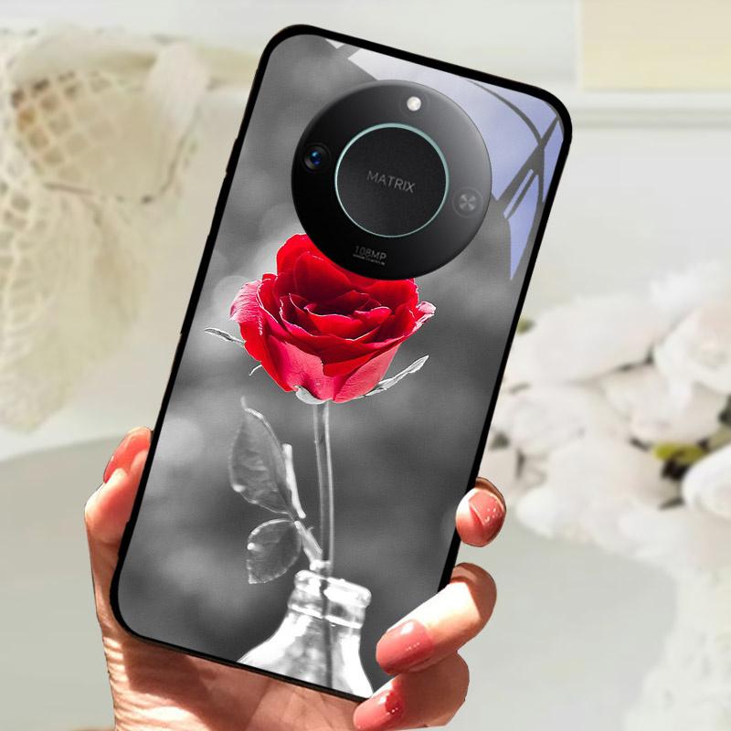 Для Honor X9C Умный Чехол-Крышка Модный Роскошный Крутые Животные Расписанный Fundas Для Honor X9C Умный Закаленное Стекло Задняя Панель Телефона