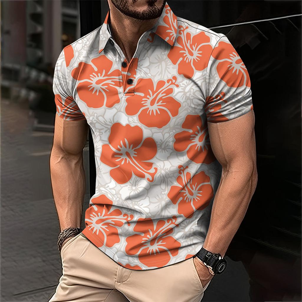 Мужская летняя дышащая рубашка с короткими рукавами и культурой отдыха