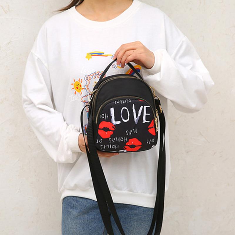 Three-purpose Ladies Shoulder Multi-Purpose Mini Small Backpack Oxford Cloth Messenger Bag